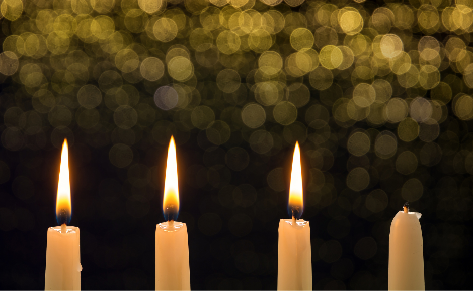 Third Sunday of Advent candles