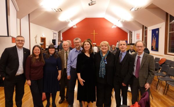 Rev Judith Macleod with fellow Highland Theological College students and lecturers