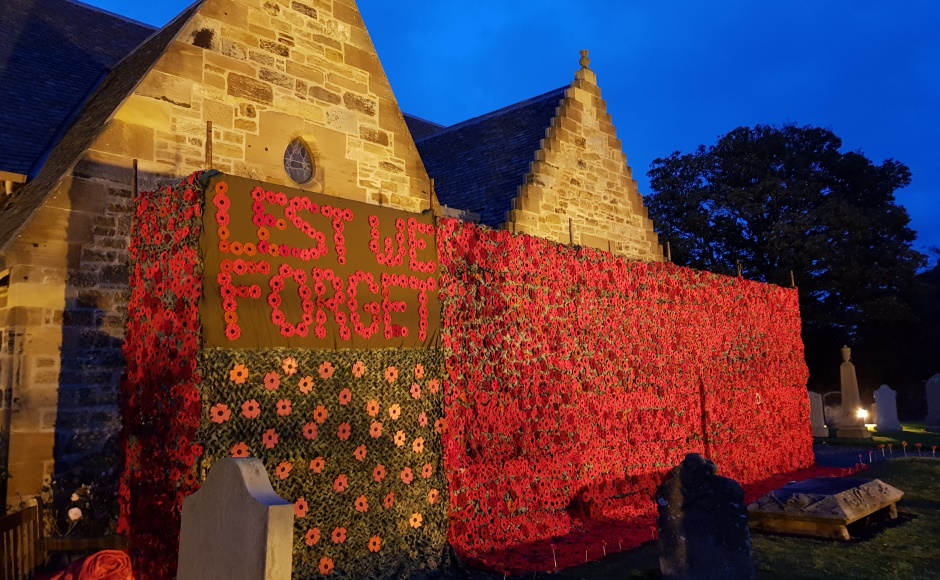 Last year’s poppy display at Aberlady Parish Church in East Lothian made the headlines, with people as far afield as Australia and France sending in their contributions.