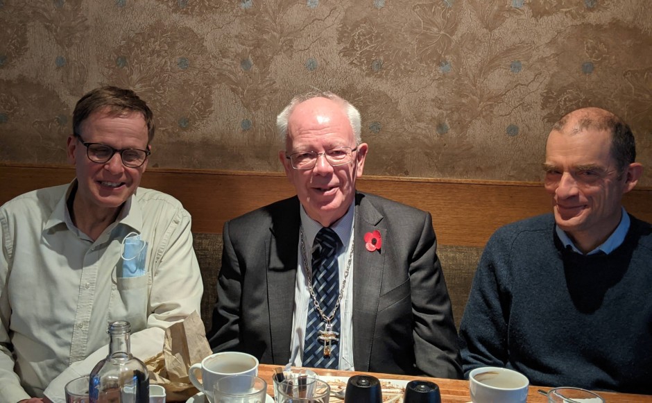 Lord Wallace with members of the Taizé Community