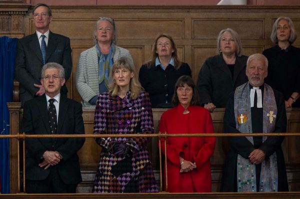 Lord Hodge and other attendees at the communion service
