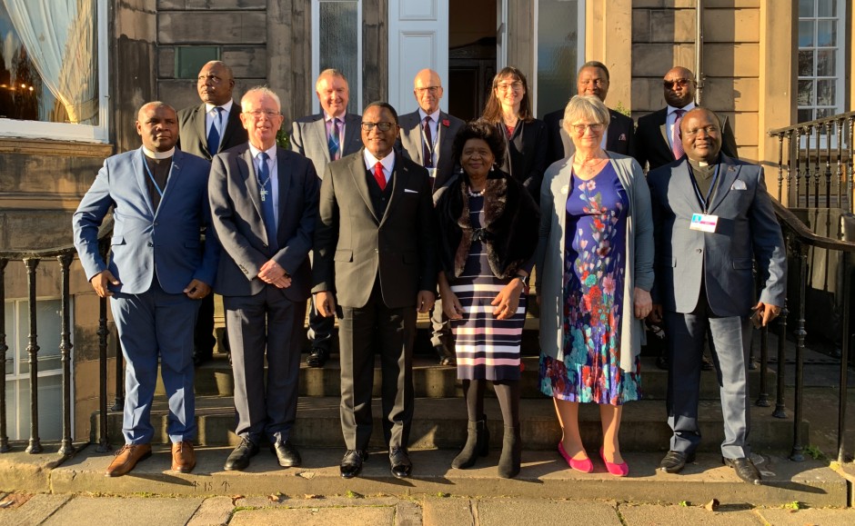 The Moderator of the General Assembly of the Church of Scotland with the president of Malwai