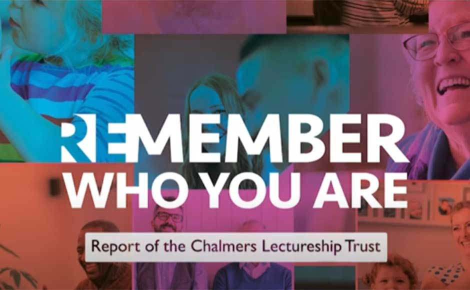 Title card reading Report of the Chalmers Lectureship Trust