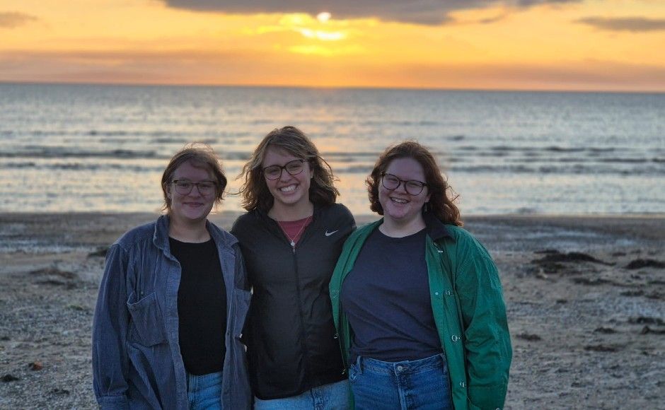 The Young Adult Volunteers at the beach