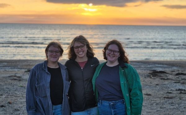 The Young Adult Volunteers at the beach