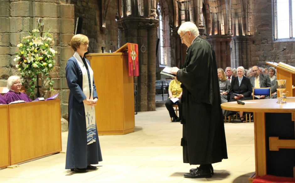 The Moderator, Rt Rev Colin Sinclair, gave the pastoral charge to the congregation at the induction of Rev Alison McDonald to St Mary's