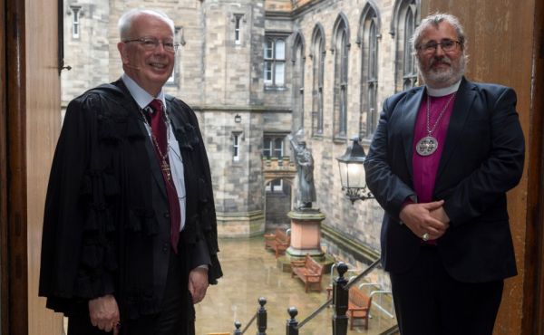 Lord Jim Wallace, Moderator of the General Assembly of the Church of Scotland, with Most Rev Mark Strange, Primus of the Scottish Episcopal Church