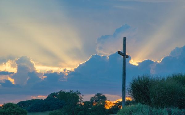 A cross at dawn 