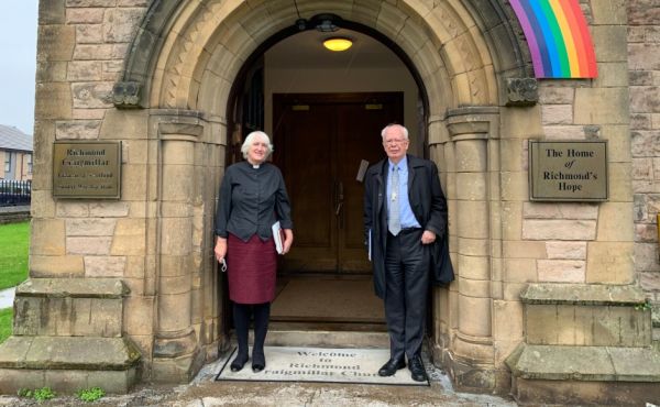 Rev Liz Henderson, co-founder of Richmond's Hope with Lord Wallace, the Moderator of the General Assembly of the Church of Scotland