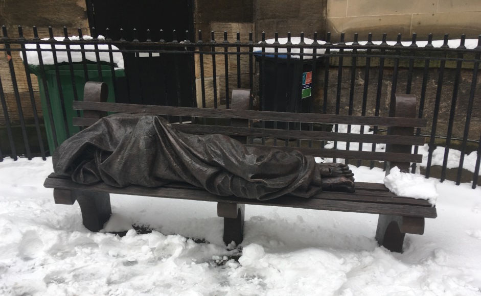 Homeless Jesus installation