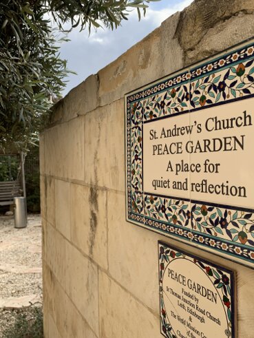 The Peace Garden at St Andrew’s Church in Tiberias