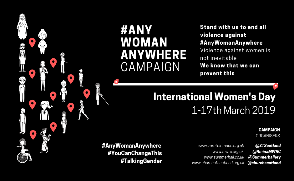 The logo of the #AnyWomanAnywhere