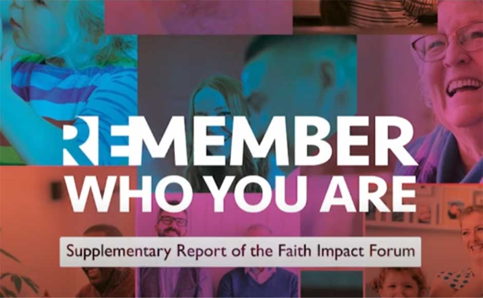 Title card reading Supplementary Report of the Faith Impact Forum