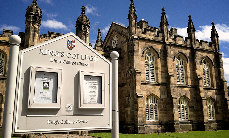 Aberdeen University King's College building from the outside